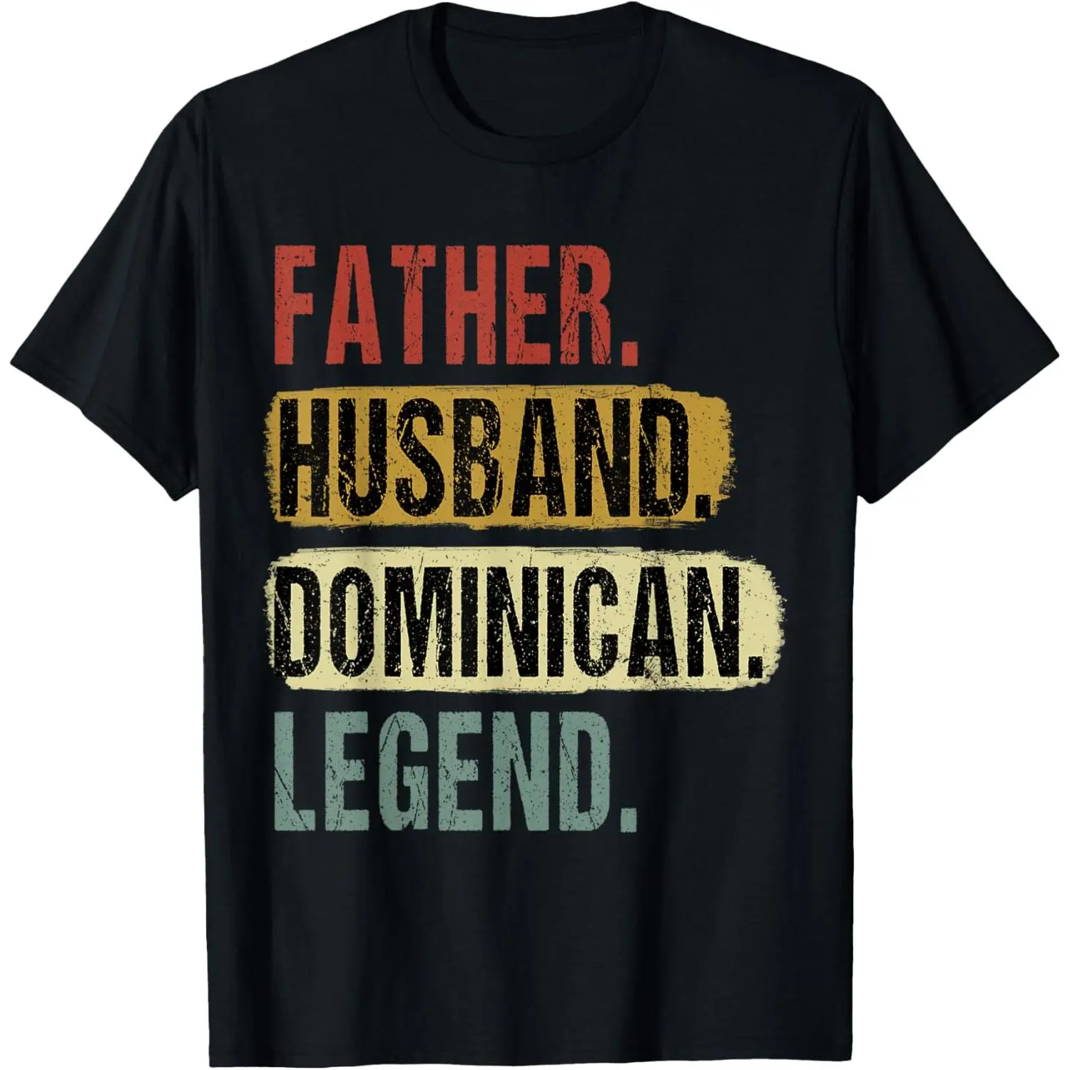 Father Husband Dominican Legend Dominica Dad Father's Day T-Shirt Pure Cotton Graphic Tees Menswear Top: Gifts for Men & Women