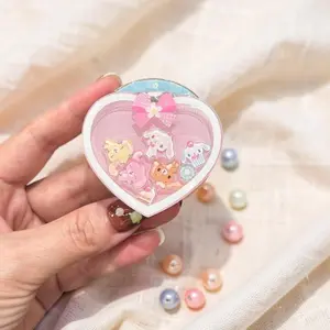 Cute Sanrio Inspired Phone Grip Shaker | Pink Bow Heart Phone Holder Coquette Aesthetic