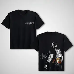 [ 🎉 Sale Up To 50%] WWE John Cena The Champion Casual Round Neck Short-Sleeve T-Shirt, Unisex WWE Fan Wrestling Apparel, Cotton Fabric Fashion Menswear Crewneck Top