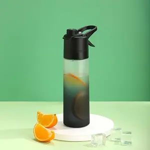 650ML Portable Spray Water Bottle, Slice Design, Leak-Proof, Lightweight, Ideal for Outdoor Activities, Yoga, Hiking, Gym, Mother's Day Gift, Drink Bottle, Leakproof Water Bottles