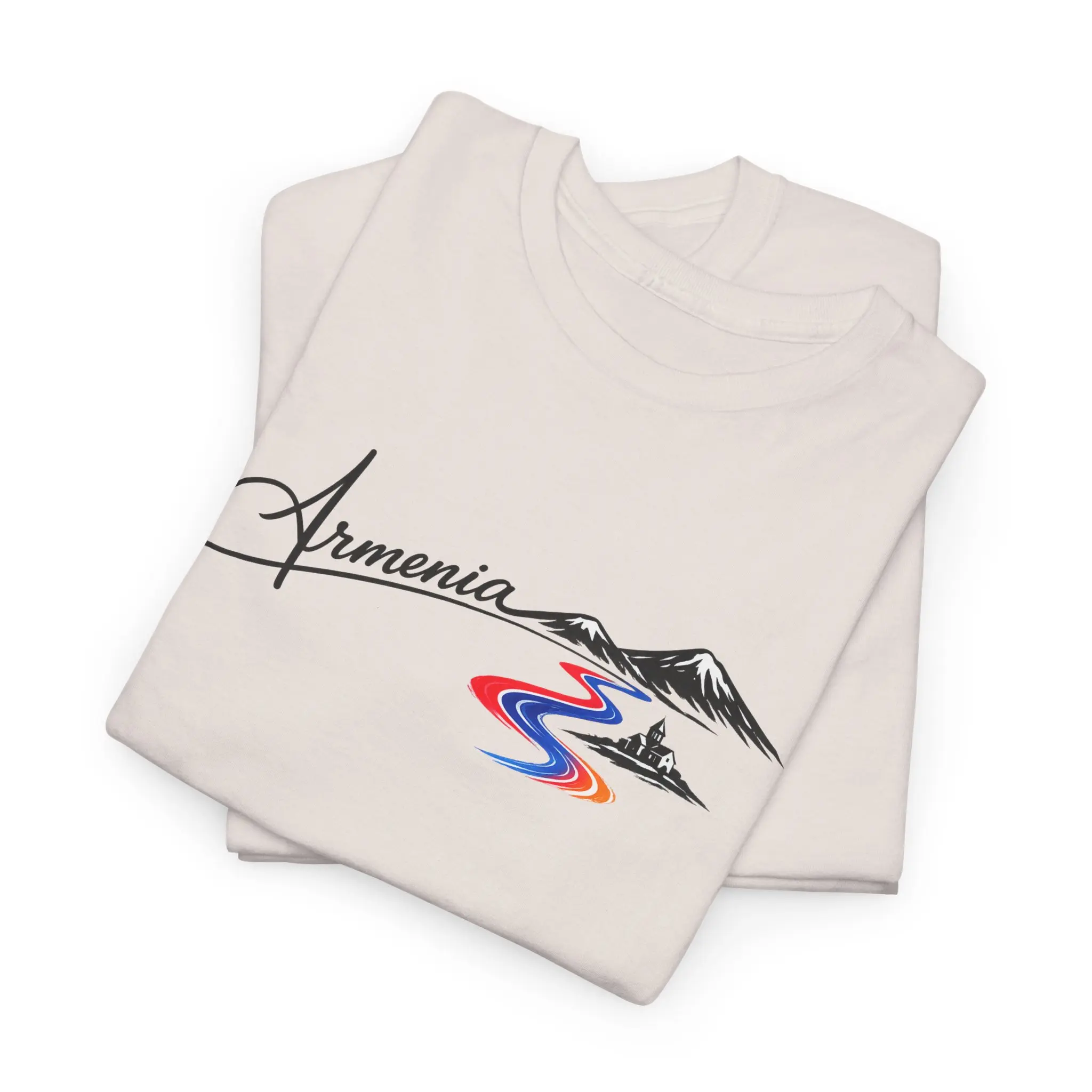 Ararat Mountain Armenia Calligraphy T-Shirt | Armenian Flag Shirt | Heritage | Christian Church
