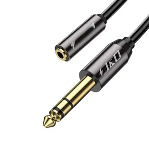 6.35mm (1/4 inch) to 3.5mm (1/8 inch) Headphone Jack Adapter 3 ,  Plated 3.5mm Female TRS to 6.35mm Male TRS Stereo Audio  for Guitar Amp, Amplifiers, Headphones Extension