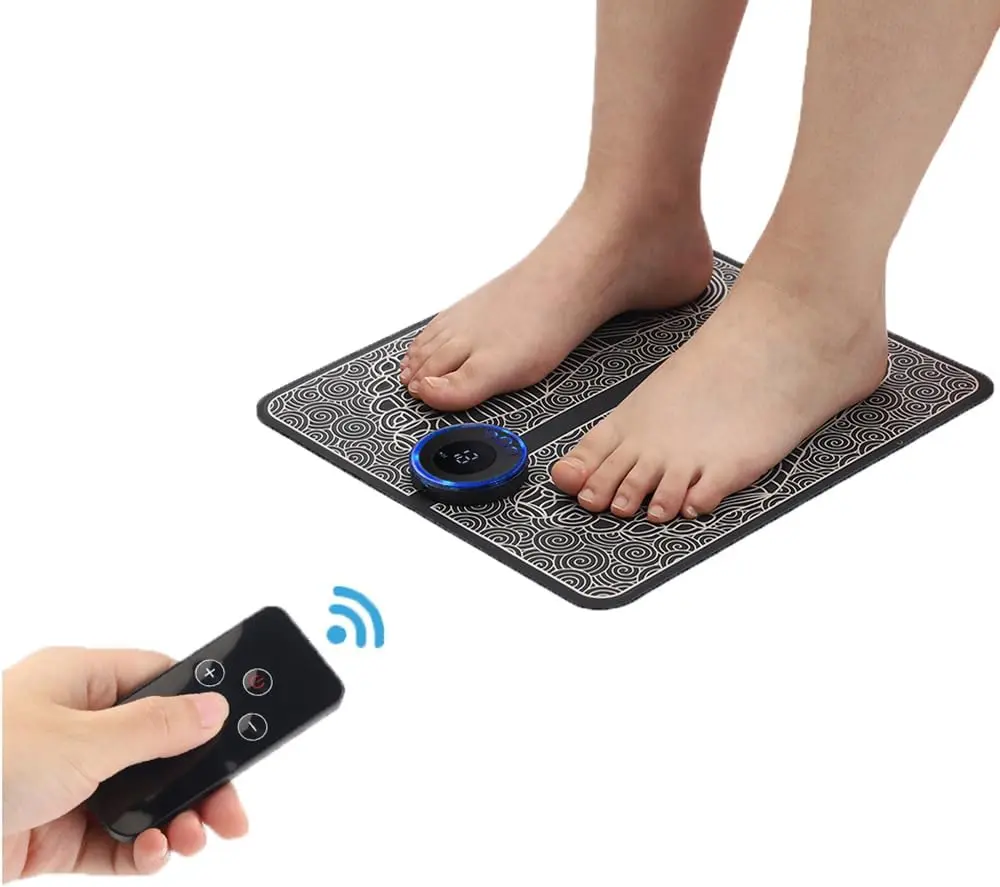 EMS Foot Massager Mat, Rechargeable Foot Stimulator Pad, Electric Muscle Activation Mat for Home Office Relaxation,1pc of Office Footrest, a Great Item for Office Or Home Working, Foot Massage Stool,pad comfort