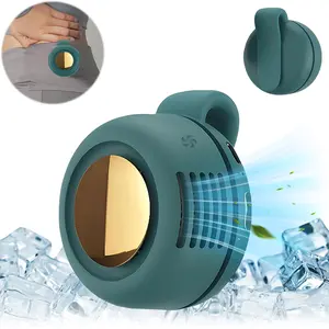 PADOX Portable Silent Mini Bladeless Electric Fan,Adjustable 3-speed Suspended Collar & WaistFans, Rechargeable Rotating Body Fan, Suitablefor Outdoor & Travel & Office, Travel AccessoriesHandheld Turbo Fan, Cordless Fan