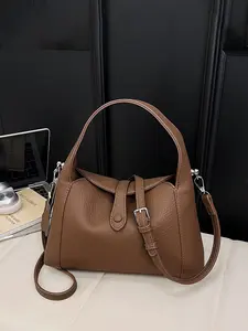 1pc Women's Fashion Minimalist Casual Retro Solid-Color Handbag Perfect for Daily Commuting, Shopping, Work, and School Versatile and Stylish Essential Women's Shoulder Bag Ideal Gift