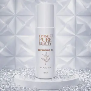 Divine Pure Beauty Black Tea Cleansing Oil - Gentle Soothing Cosmetic Makeup Remover, Daily Single-Item Facial Cleanser for All Skin Types
