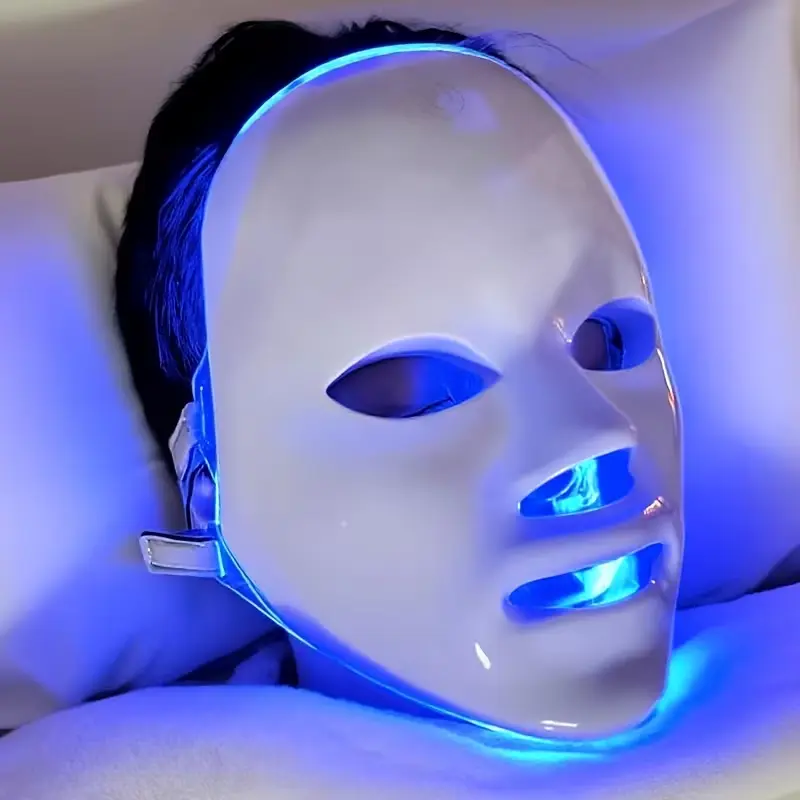Upgraded 7-Color LED Face Mask, USB-Charging Portable Facial Beauty Care Appliance for All Skin Types
