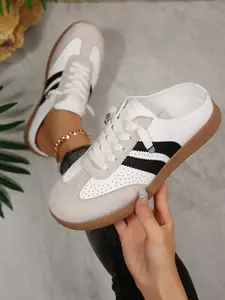 Two-In-One Slip-On Shoes, Anti-Slip Rubber Sole, Lightweight Sneakers, Walking Shoes, Daily Commute Versatile Casual Footwear, Women