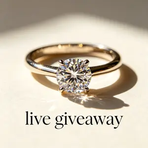 Live jewelry giveaway no miossanite