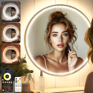 New 3Pcs Led Vanity Mirror Lights 13ft Vanity Lights For Mirror With Color & Brightness Dimmable Tooth Control Vanity Mirror Lights Stick On For Makeup Desk Dressing Room Mirror Not Included
