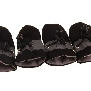 4pcs Anti-Slip Dog Paw Protectors, Soft Dog Shoes with Straps, Durable Nylon Claw Pads, Suitable for Indoor Outdoor Walking Running Outside