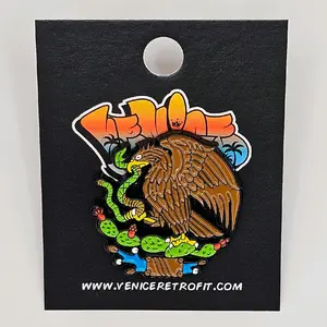Mexican Eagle full color Metal Hat Pin - Fashion Accessory Clothes Accessory Hat Accessory