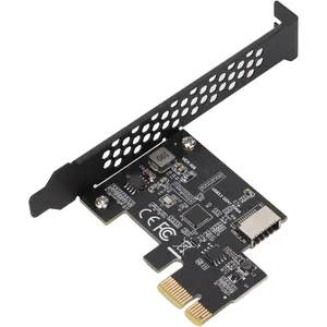 PCIE to Type E Riser Card Expansion Card, USB3.2 PCI E Riser Card for 7 8 10 11 Linux, ASM1042A Master Control, PCIE to USB3.2 GEN1 5Gbps Type C Front (Black)