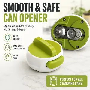 Hand Can Opener with Bottle Opener - Sturdy Sharp Blade, Labor-Saving Design, Durable Practical Kitchen Gadget for Home Food Preparation