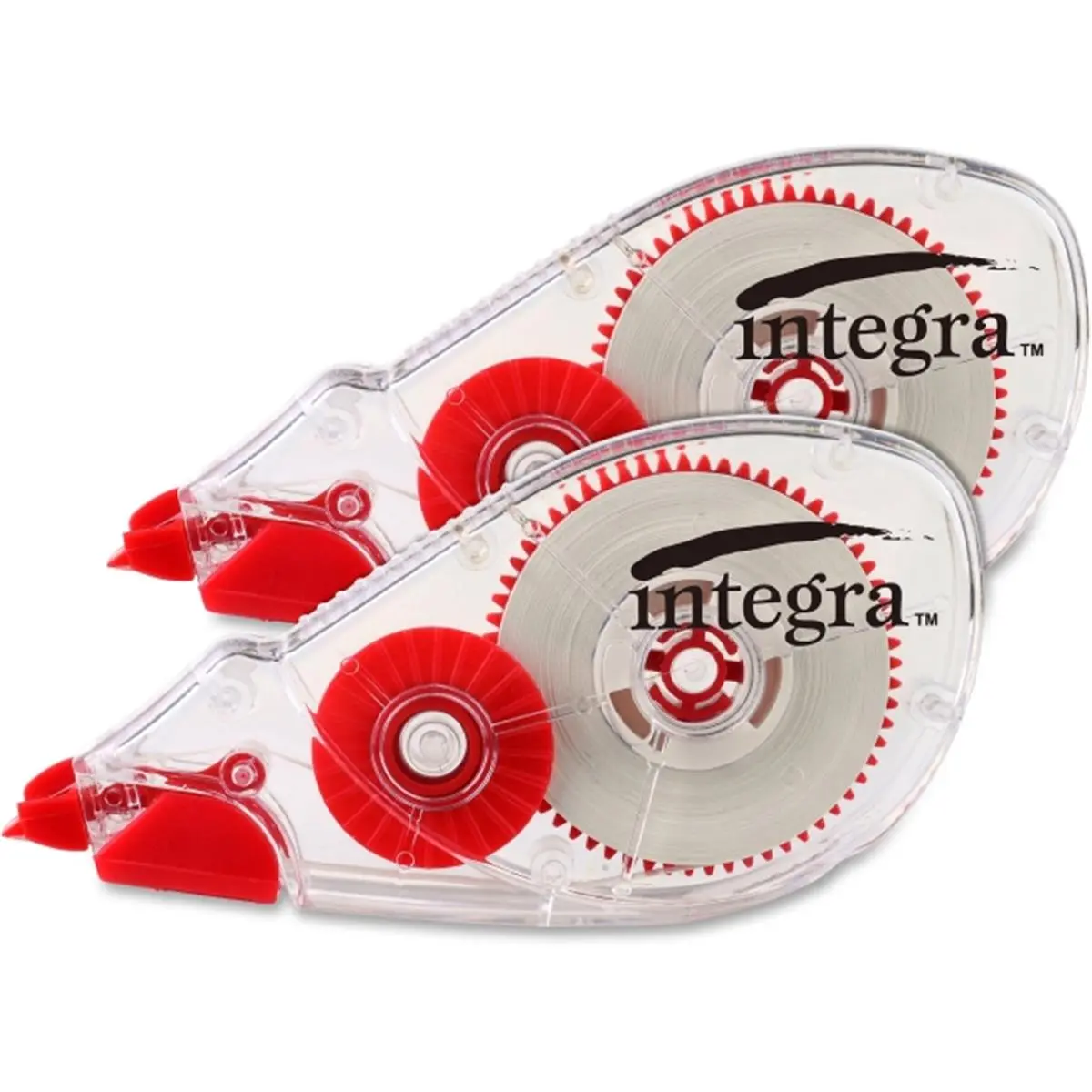 Integra White 2-Pack Correction Tool, Office Supplies, Unisex Easy-to-Manage Design, Monitor Tape Level View, Quick Corrections, Compatible for Type, Write or Draw on Tape for Students & Office Use