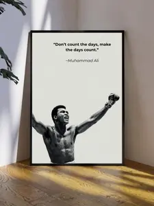 [UNFRAMED POSTER] Muhammad Ali Quote Wall Art | Boxing Motivational Poster | Black and White Sports Print for Office Gym or Bedroom | Printable