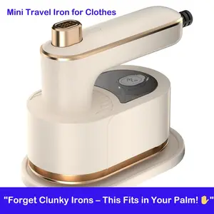 Mini Travel Iron for Clothes, Portable Handheld Iron Steam with Dry And Wet Ironing for Home Business Clothing(50ml Water,40W) Garment Steamer