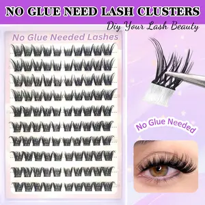100 Pairs Self-Adhesive False Eyelashes, Mixed Lengths 8-12mm, Voluminous, Curling, Natural, Anime, Cosplay, Compact, Travel Friendly