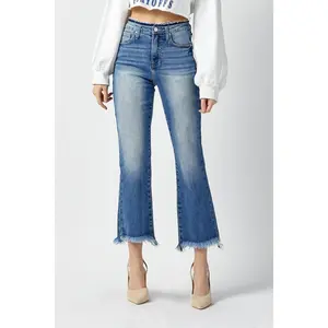 Risen High Rise Crop Flare Jeans
