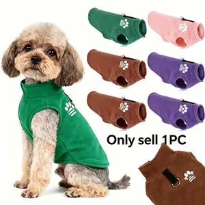 Solid Color High Round Collar Pet Jacket, Winter Thickened Warm Pet Coat, Pet Clothes for Dogs & Cats, Husky Clothes, Dog & Cat Supplies Holiday Gift, Paws