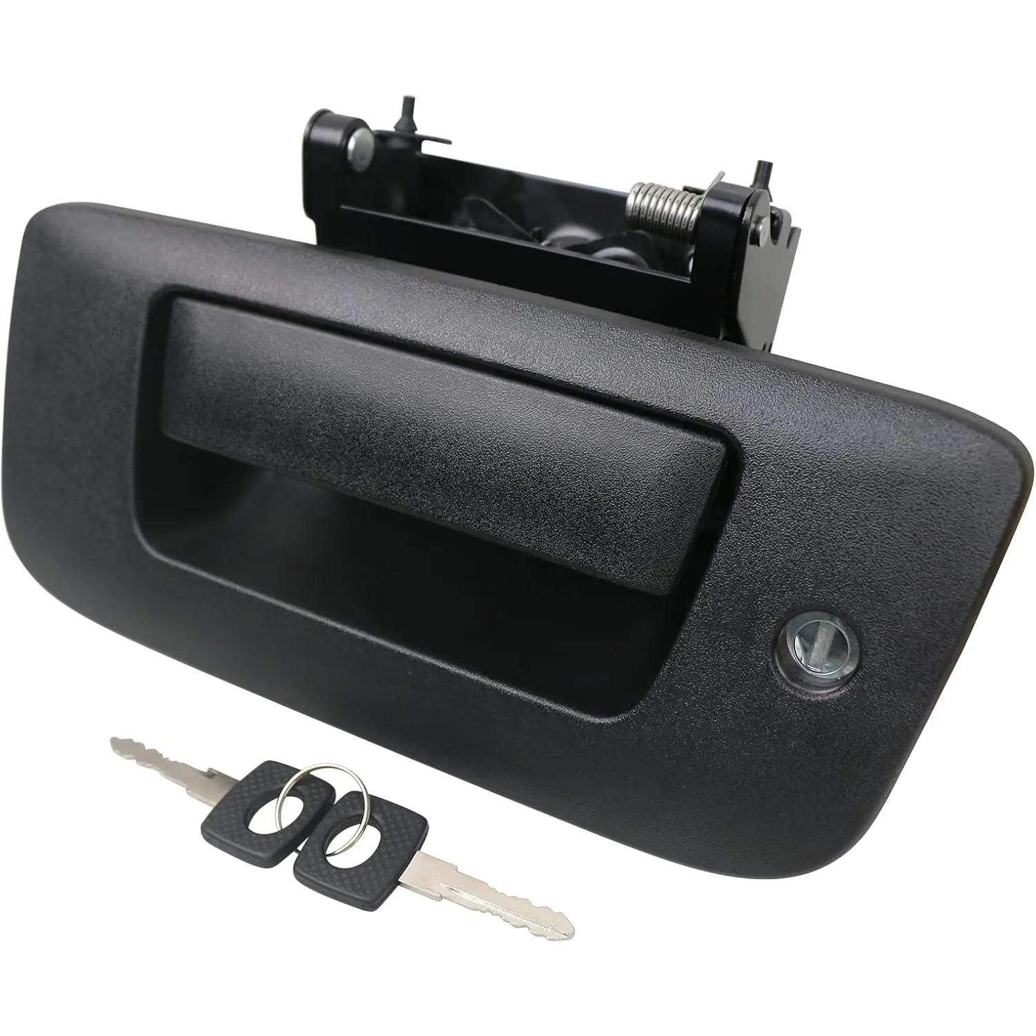 Locking Tailgate Handle Latch w/Bezel & Lock Cylinder22755305 Compatible with 2007-2014 Chevrolet Chevy Silverado GMC Sierra 1500 2500 3500 Truck Bed Tail Gate Door Panel