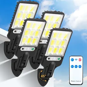 Solar Lights Outdoor, 6000 Lumens 4pack 108COB LED Solar Powered Motion Sensor Wall Lamp - IP65 Waterproof with Remote Control, Durable Security Light for Outside Wall, Garden, Yard, Porch (4Pack)