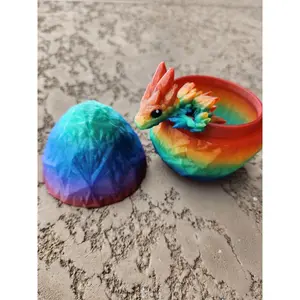 Shimmery Baby Gemstone Dragon - 3D Printed Articulated Figurine