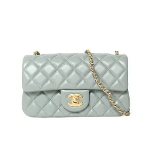 Pre-owned CHANEL 【Alea】CHANEL CF Flap Bag Large Mini 20cm Green