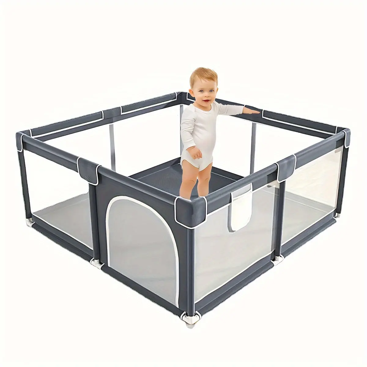 Baby Playpen Fence Guard Rail, Game Small Tent,Sturdy Breathable Indoor Outdoor Playpen，Sturdy Indoor-Outdoor Baby Playpen，Extra Large Ocean Playpen with Mat Integrated Crawling, Learning To Walk Fence, Indoor Household Climbing Mat,dealsforyoudays, Porta