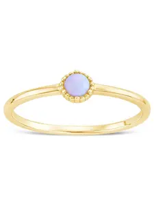 Sterling Silver Blue Opal Solitaire Ring