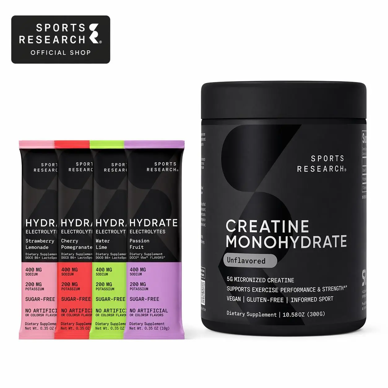Creatine Monohydrate x Hydrate Electrolytes