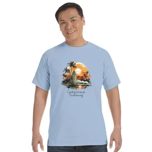 California Dreaming Unisex Heavyweight Crewneck Cotton Relaxed Fit Casual T-Shirt Male Female Boy Girl Humor Tee Merch USA Beach Classic Collar boys  merch