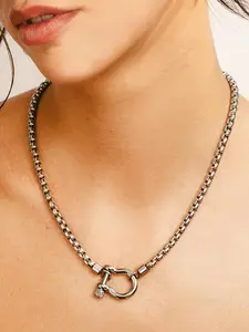 Waterproof Stainless Steel Chain Necklace, Unisex Casual Trendy Non Tarnish Necklace, Fashion Jewelry for Women Party, Daily Decor, Trendy All-match & Exquisite Jewelry for Birthday Gift, Fashion Cool Accessories