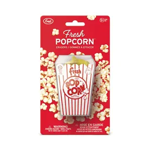 FRESH POPCORN Erasers, Set of 12, Great for Movie Lovers