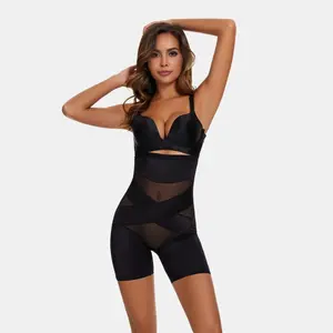 Women High Waist Tummy Control Shaping Short Cross Compression Butt lifting Thigh Slimming Shaper Short