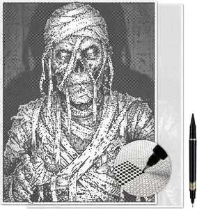 The Mummy Dot Painting Kit for Adults — 13×17 Canvas with Dual-Tip Marker