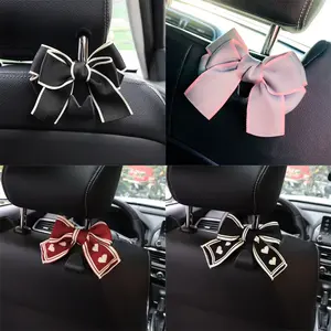 New Butterfly Knot Car Backrest Hook, Multifunctional Storage Organizer, Cute Creative Interior Accessory for Women, High-End Car Seat Back Hanger