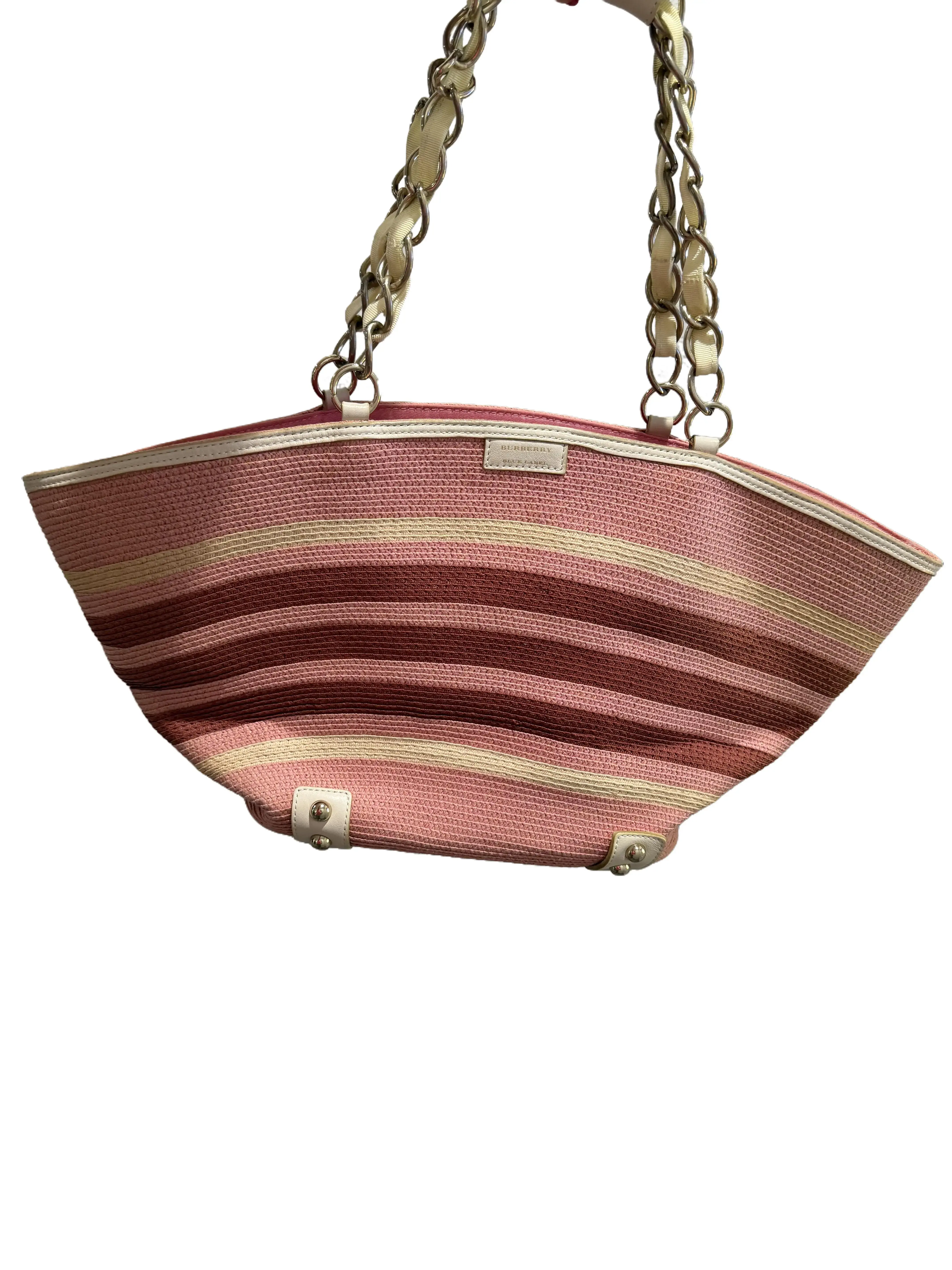 Pre-owned BURBERRY Nova Check  Handbag  Pink Shoulder Bag Perfect For Daily Use