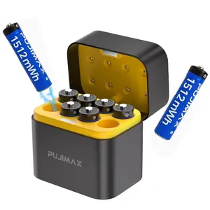 1512mWh 1.5V AAA Rechargeable Batteries (8-Pack) — High Capacity, Includes Fast Charger