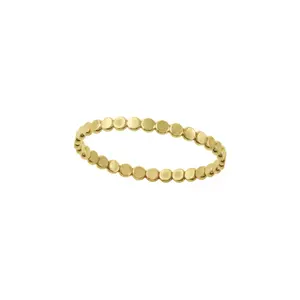 Dainty Flat Disk Stacking Band | Gold