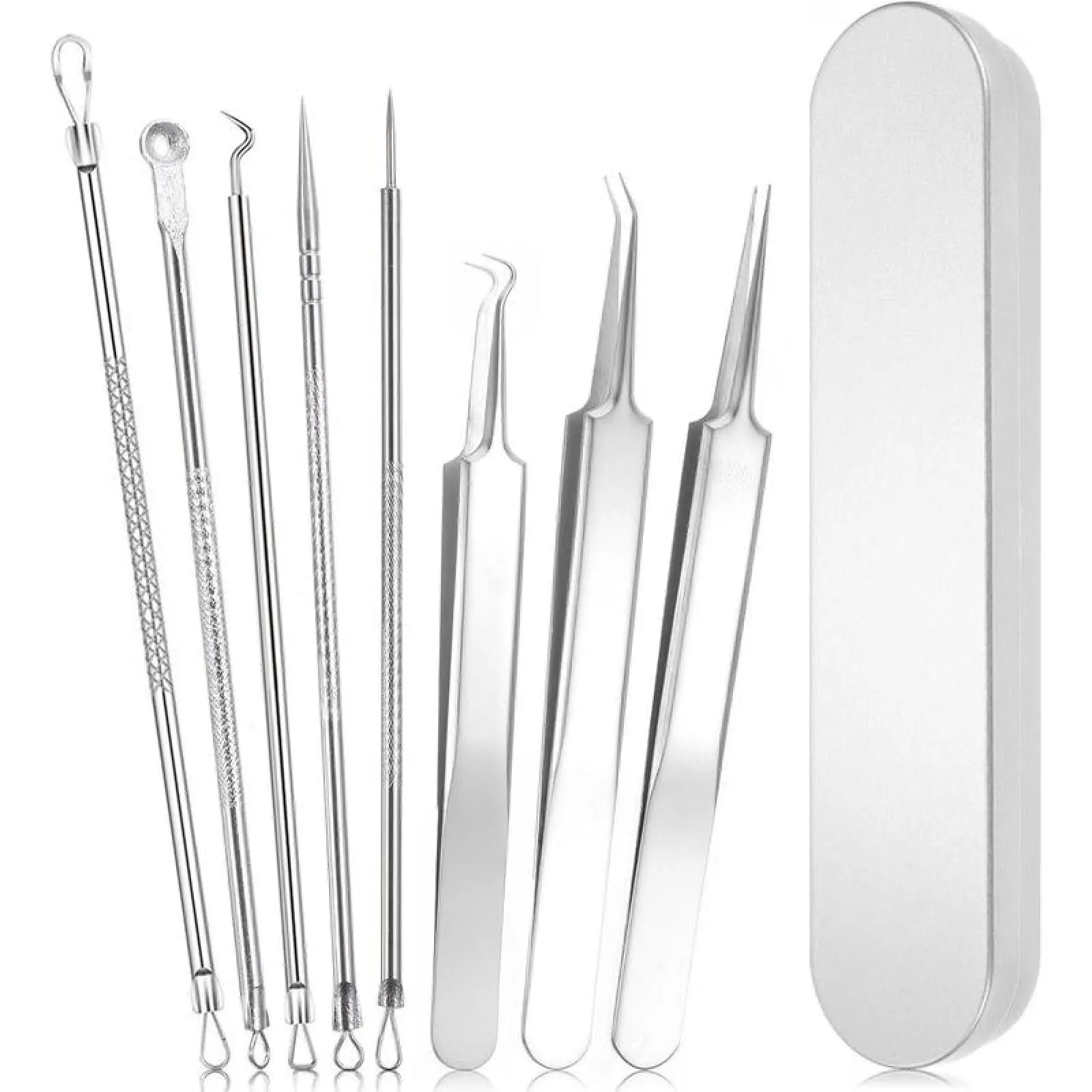 16pcs Blackhead Remover,Pimple Extractor,Pore Extractor,Comedone Extractor Tool–Precise&Skin-Friendly,Safe for Sensitive Skin,Deep Pore Cleansing,Essential Skincare Tool for Home Use (Content 16-Piece Set)