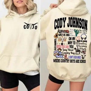 C0dy J0hnsonn Country Sweatshirt, Western Music Hoodie, Concert Tour Shirt, Unisex Gift Tee, Unisex Sweater Pullover Tee