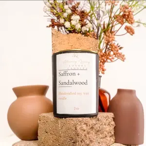 Saffron & Sandalwood Luxury Coconut Soy Candle
