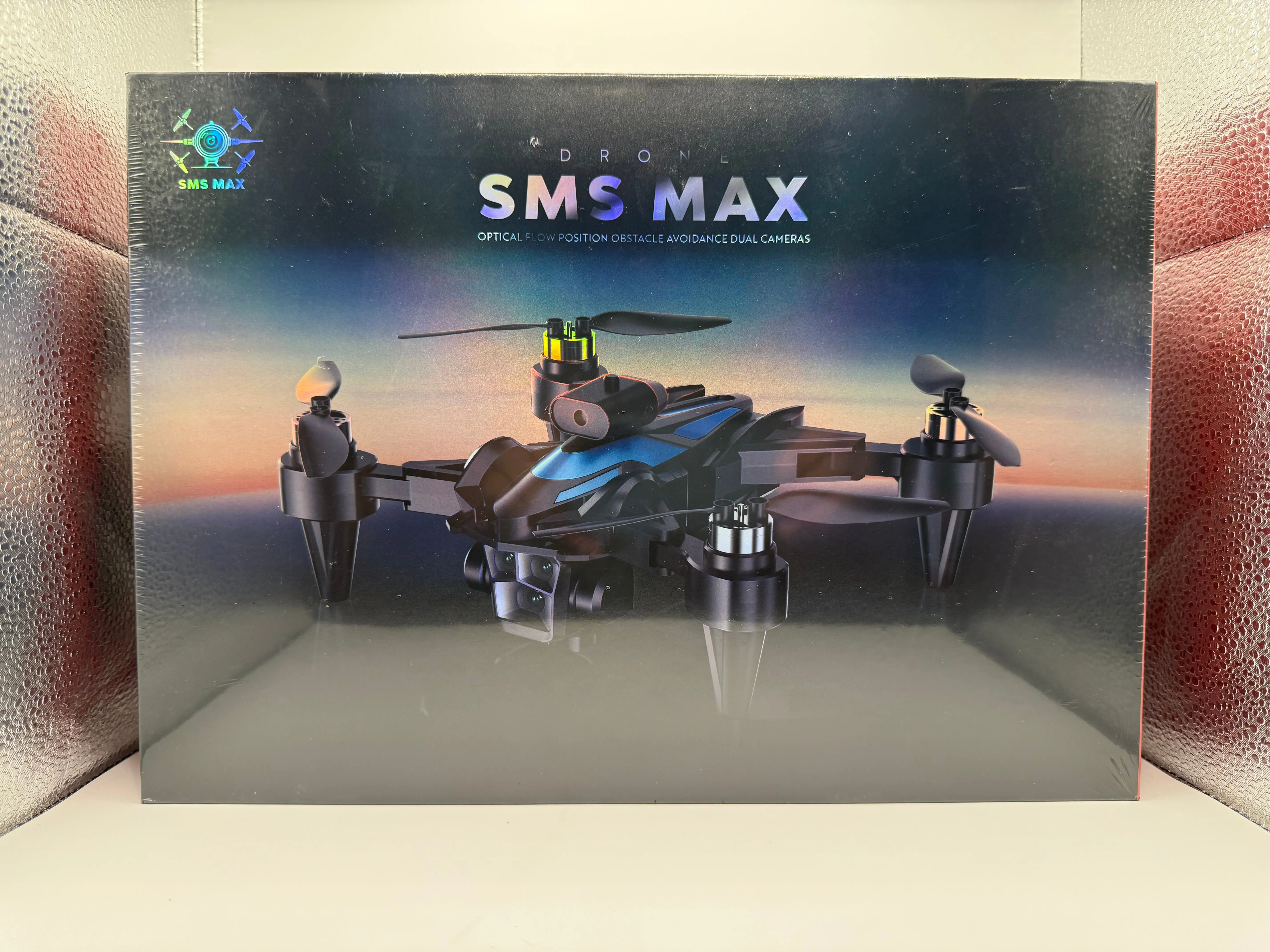 SMS Max Drone with Screened Controller, Optical Flow Position, Obstacle Avoidance, Dual Cameras