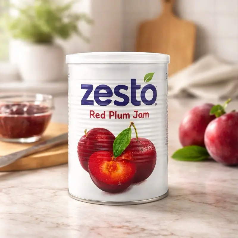Zesta Red Plum Jam - Rich Flavor Fruit Spread for Toast & Desserts
