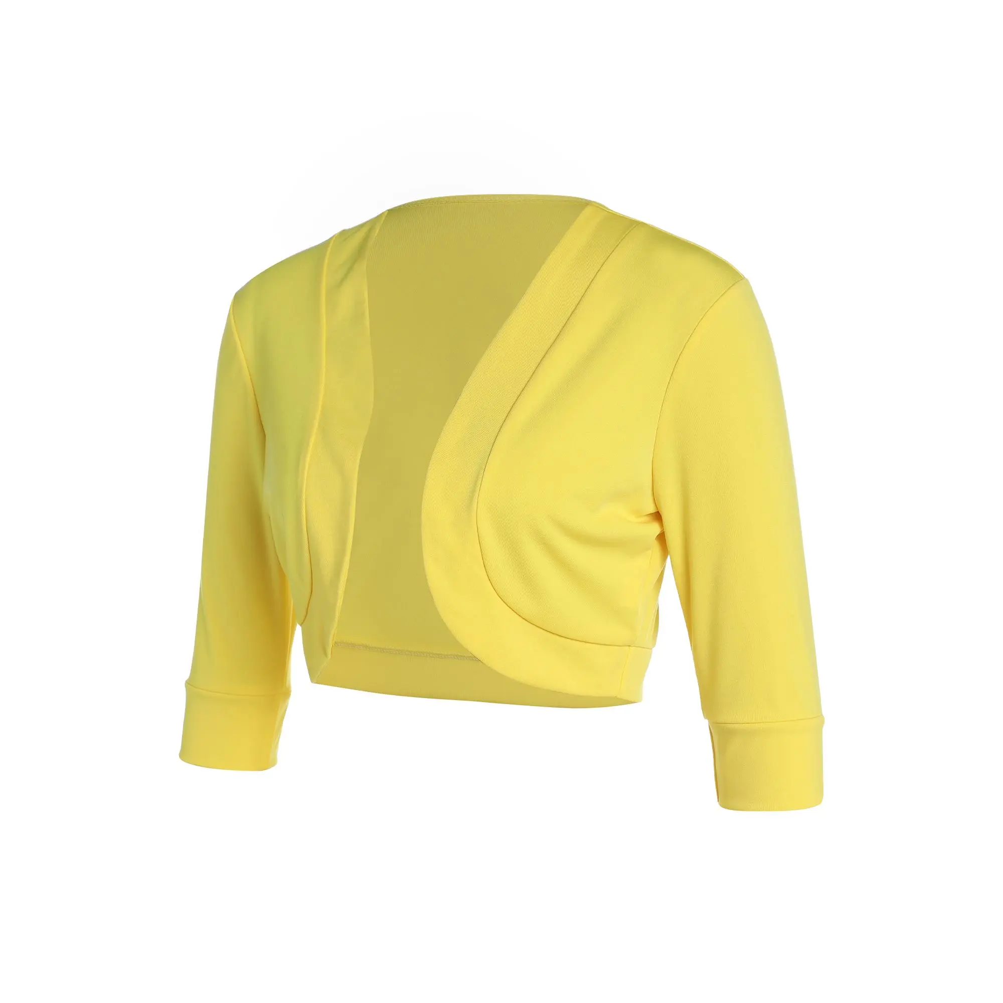 Female Cardigan Coat, Solid Color Long Sleeve Short Jacket Crop Tops for Spring Fall, Yellow/Purple/White/Black/Red
