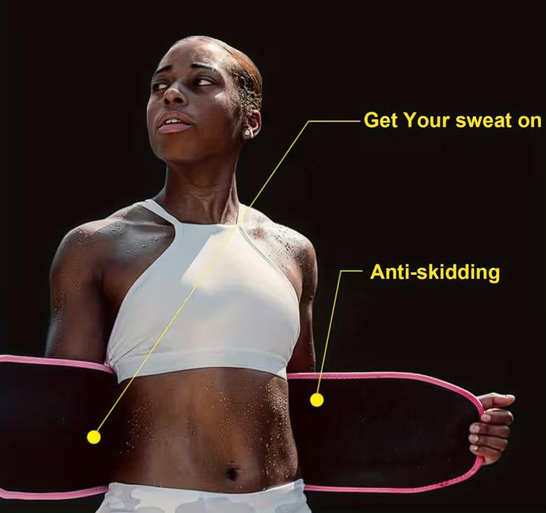 Happy Sweat Waist Trimmer for Women and Men - Sweat Band Waist Trainer for High-Intensity Training & Workouts Happy Sweat Waist Trimmer for Women and Men - Sweat Band Waist Trainer for High-Intensity Training & Workouts