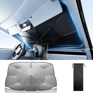 [Upgraded] AUTOWOEL Windshield Sun Shade Umbrella - [Vinyl Coating Heat Shield] Protect Car from Sun Rays & Heat Damage Keep Cool and Protect Interior, Spring Structure Edgedel, size, and color in the order notes.