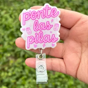 Ponte Las Pilas Badge Reel, Mexican Culture Cute Badge Reel, Cute Badge Reel, Healthcare Badge Reel, Office Badge Reel