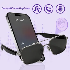Wireless Smart Glasses AI Audio Sunglasses, UV Protection & Voice Assistant, Touch Control & Long Standby, Hands-Free Calls Music, Great for Driving, Travel & Outdoor Activities ,Ideal Holiday Gift for Men & Women